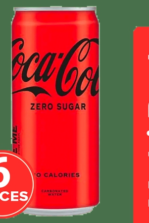 Coca Cola Zero Sugar Coke - No Calories, Refreshing, Soft Drink, 6X300 Ml (Multipack)