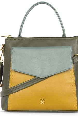 baggit-green-pu-satchel-bag-green