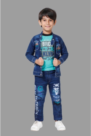 dkgf-fashion-green-cotton-blend-boys-t-shirt-jeans-pack-of-1-none