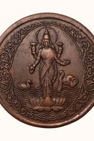 extremely-rare-old-vintage-one-anna-east-india-company-1839-maa-laxmi-beautiful-relegious-big-temple-token-coin