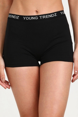 Young trendz Women Boy Short Black Panty-3XL / Black