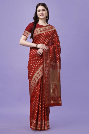 leelavati-banarasi-silk-embellished-saree-with-blouse-piece-red-pack-of-1-red