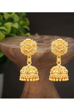 luv-fashion-golden-jhumki-earrings-pack-of-1-golden