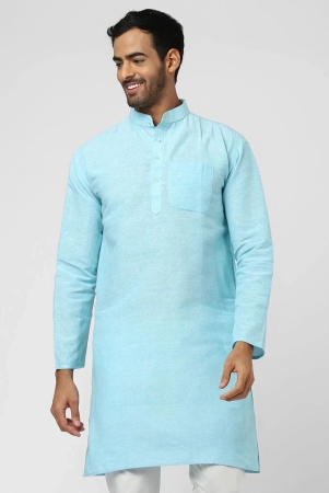 deshbandhu-dbk-turquoise-cotton-blend-mens-regular-kurta-pack-of-1-none