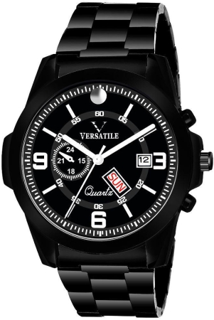 versatile-black-stainless-steel-analog-mens-watch