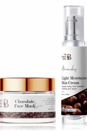 indulge-hydrate-combo-chocolate-face-mask-100gm-and-light-moisturizer-skin-cream-50gm