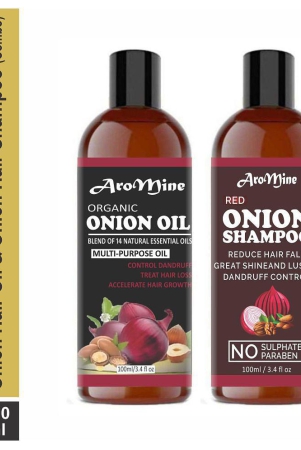 aromine-onion-oil-red-onion-shampoo-for-hair-fall-control-growth-shampoo-200-ml-pack-of-2