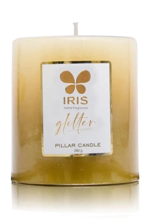 iris-glitter-pillar-candle260gms