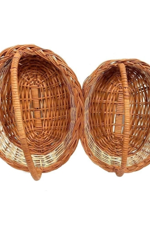 pransunita-wood-decorative-multipurpose-storage-gifting-kashmir-basket-pack-of-2-