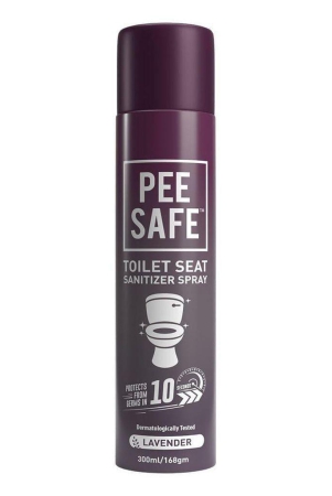 Pee Safe Toilet Seat Sanitizer Spray (300ml) - Lavendar | Reduces The Risk Of UTI & Other Infections | Kills 99.9% Germs & Travel Friendly | Anti Odour, Deodorizer