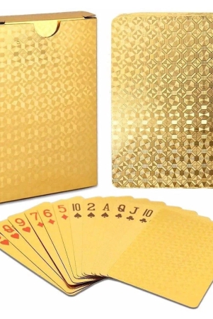 hingol-golden-plastic-deck-of-cards-with-diamond-texture-embossing-waterproof-golden-playing-cards-game-for-adults