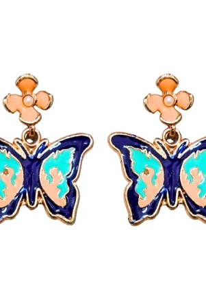 blue-butterfly-earrings-with-flower-studs