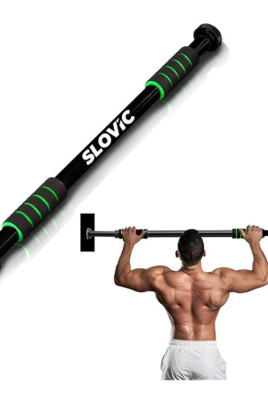 slovic-pull-up-bar-for-home-workout-non-slip-carbon-steel-bar-load-capacity-100-kg-pull-up-bar-black-green