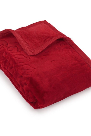 hometales-mink-ethnic-print-double-blanket-200-cm-x-205-cm-pack-of-1-red-red