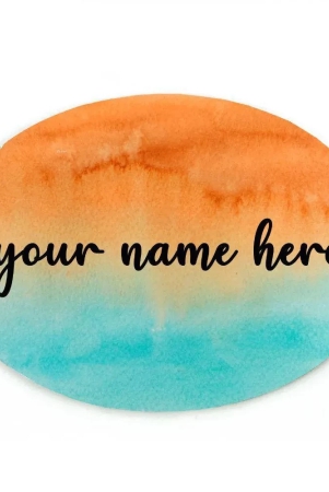 handpainted-customized-name-plate-teal-and-orange-dual-ombre