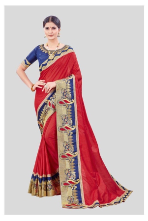 offline-selection-red-dola-silk-saree-single