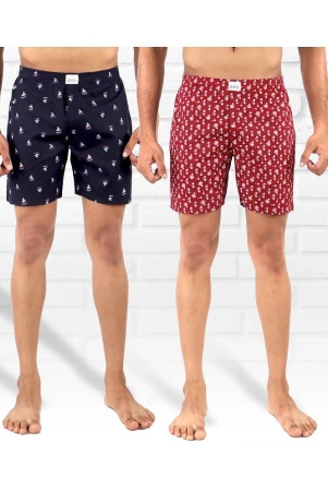 Supersquad Pack of 2 Cotton Mens Boxer- ( Multicolor ) - None