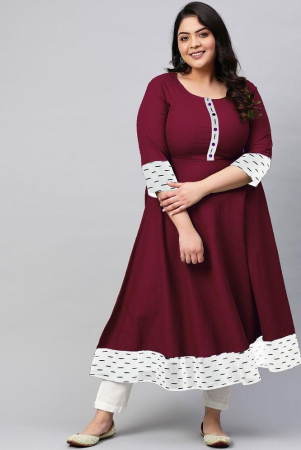 estela-wine-cotton-womens-anarkali-kurti-pack-of-1-none