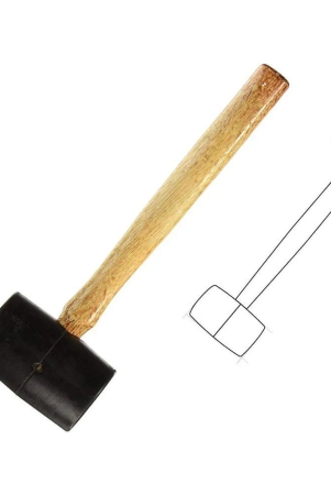 diy-crafts-jewelers-hammer-black-rubber-mallet-with-wooden-handle-rubber-mallet-do-it-your-self-tools-1-pack