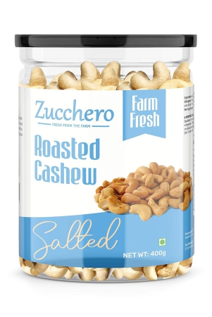 zucchero-roasted-crunchy-cashew-lightly-salted-zero-cholesterol-400g-oil-free-roasting-slow-baked-nuts-earthy-flavour-no-oil