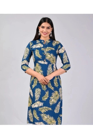 mauka-rayon-printed-straight-womens-kurti-blue-pack-of-1-none