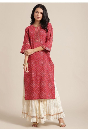 ksut-red-cotton-straight-kurti-single-m