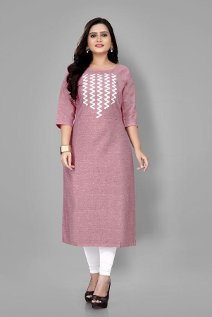 riaana-pink-cotton-womens-straight-kurti-pack-of-1-none