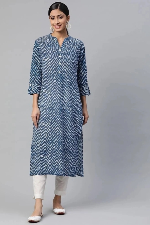 svarchi-blue-cotton-womens-straight-kurti-pack-of-1-none