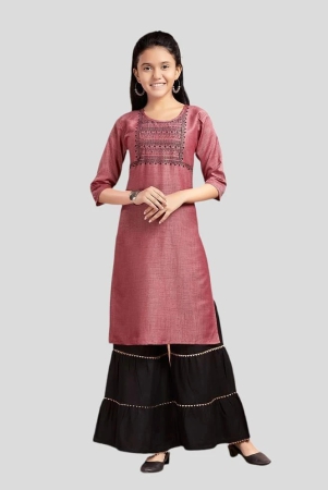 aarika-maroon-cotton-girls-kurta-and-sharara-set-pack-of-1-none