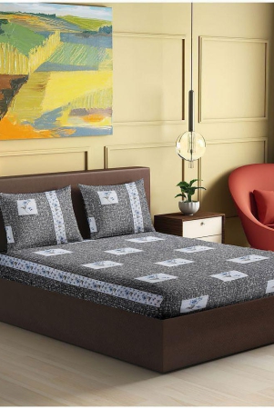 abhikram-gray-cotton-double-bedsheet-with-2-pillow-covers-gray