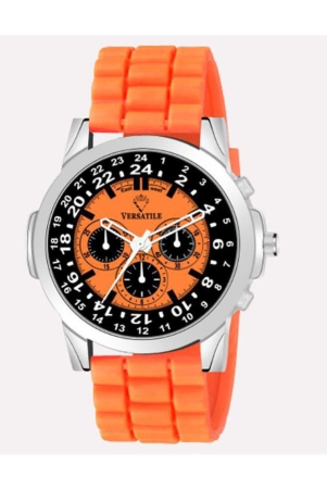 versatile-orange-silicon-analog-mens-watch