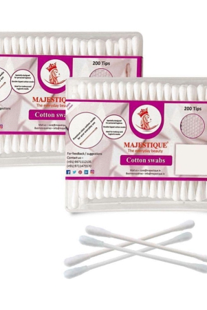 majestique-100pcs-paper-cotton-swabs-sticks-flat-box-soft-gentle-on-face-ear-cleaning-pack-of-2