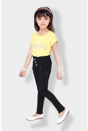 ICONIC ME- Kids Girls Black Denim Jeans | Premium Denim Jeans | High Quality Denim Jeans - None