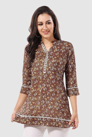 meher-impex-brown-cotton-womens-tunic-pack-of-1-none