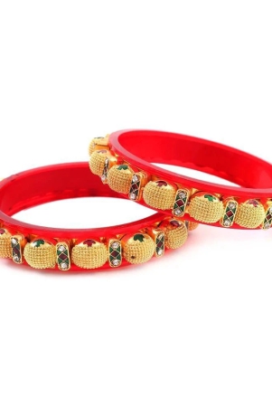 Jewar Mandi - Gold Bangle ( Pack of 1 ) - None