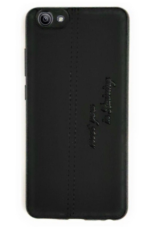 Vivo Y71 Plain Cases NBOX - Black Matte Finished Back Cover - Black