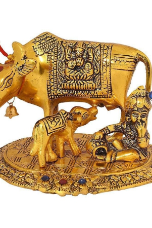 tisyaa-brass-cow-and-calf-idol-13-cm-