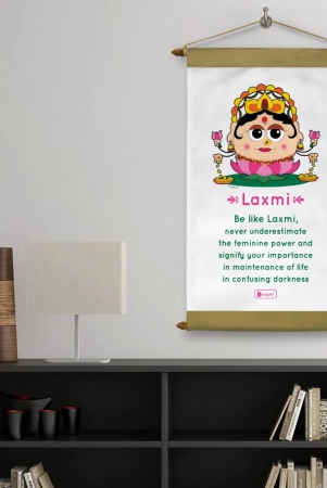 Indigifts Religious Items for Gift - Be Like Laxmi Printed Pink Scroll Card 17x9.5 Inches - Diwali Decorations Items, Religious Gift Items, Housewarming Gift, Laxmi Frame Small