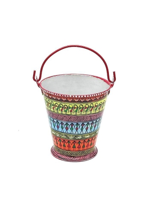 tribal-multi-coloured-hand-painted-bucket