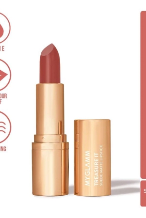 treasure-it-suede-matte-lipstick-smitten-kitten-light-chestnut-brown-shade-long-lasting-non-drying-bullet-lipstick-with-vitamin-e-cocoa-butter-42g