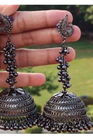 samridhi-dc-black-jhumki-earrings-pack-of-1-black