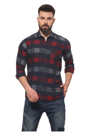 campus-sutra-cotton-regular-fit-checks-mens-casual-shirt-black-pack-of-1-none