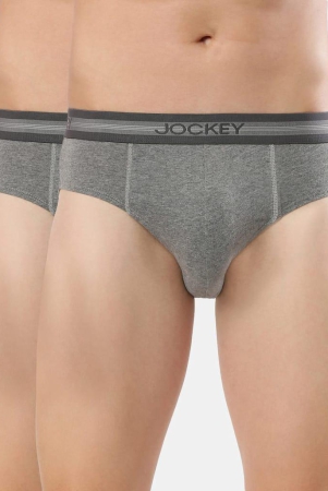 jockey-men-super-combed-cotton-solid-brief-1010-midgrey-melange-pack-of-2