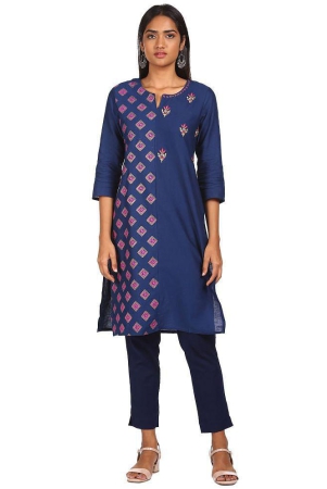 karigari-blue-cotton-blend-womens-straight-kurti-pack-of-1-none