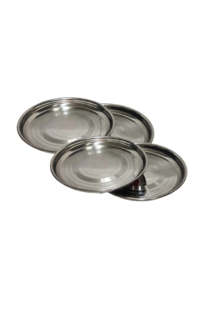 dynamic-store-dynore-stainless-steel-heavy-gauge-quarter-plates-dessert-plates-nasta-plate-serving-plate-dinner-plate-set-of-4