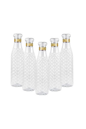 plastic-fridge-water-bottle-set-for-office-sports-school-travelling-gym-yoga-bpa-and-leak-free-unbreakable-bottle-multi-color-set-of-5-by-ruhi-fashion-india