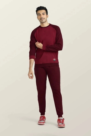 xyxx-red-cotton-blend-regular-fit-mens-tracksuit-pack-of-1-l