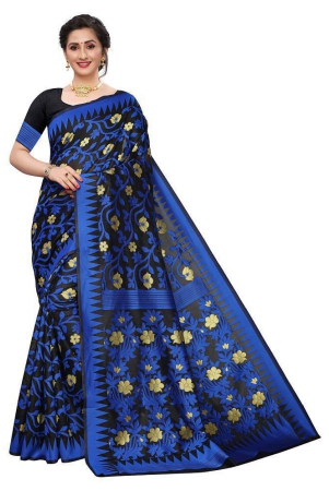 ofline-selection-blue-polycotton-saree