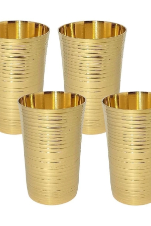 a-h-enterprises-heavy-water-brass-glasses-300-ml-pack-of-4-