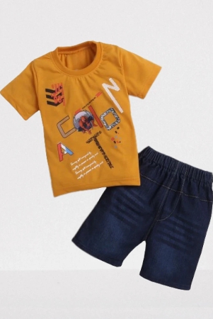 dkgf-fashion-mustard-cotton-boys-t-shirt-shorts-pack-of-1-none